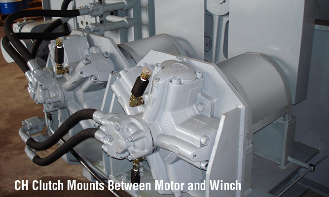 CH Clutch Mounts Between Motor and Winch